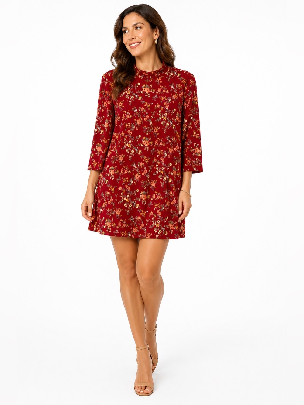 As U Wish ($58) Mock-Neck Floral-Print Shift Dress - PTP 20